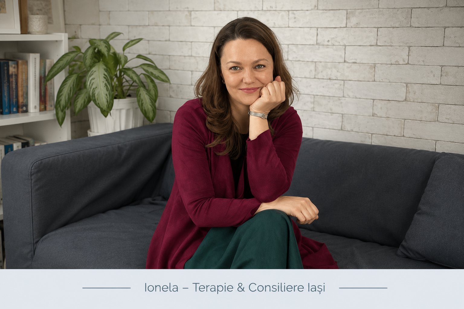 Ionela, terapeut craniosacral și consilier în Iași, într-un spațiu terapeutic sigur și primitor.