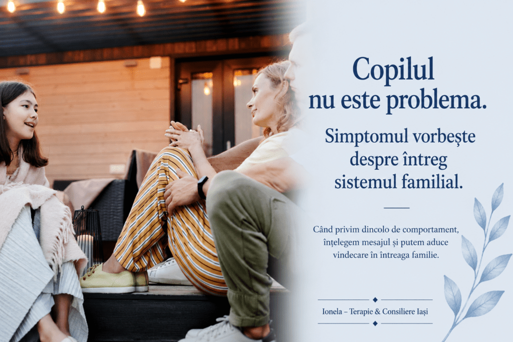 Uneori, simptomul copilului reflectă dinamica întregii familii.