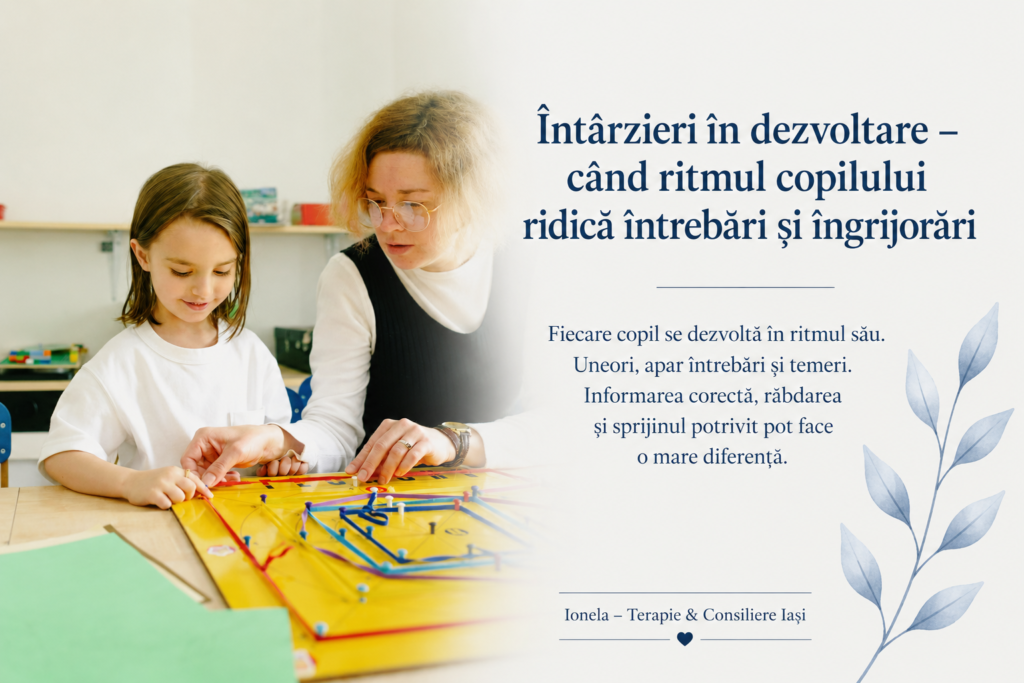 Copil implicat într-o activitate educativă alături de un adult care îl ghidează și îl sprijină în procesul de învățare.