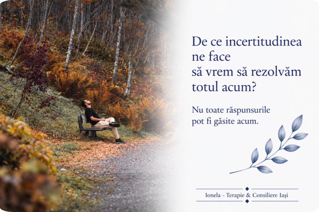 Imagine simbolică despre incertitudine și nevoia de a găsi rapid un răspuns