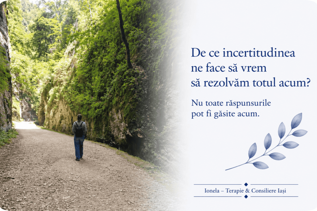 Imagine simbolică despre incertitudine și nevoia de a găsi rapid un răspuns